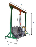Small ferrous metal gantry crane